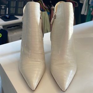 Sam Edelman White Booties Never worn 3 1/2 inch heel